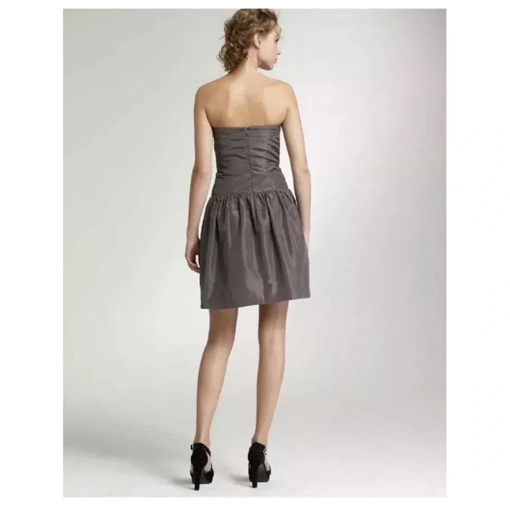 J. Crew Taffeta Mini Dress Size 8 Silk Strapless Hoco Cocktail Holiday Party